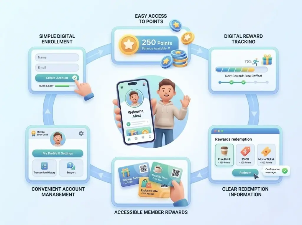 3D loyalty program infographic dashboard
