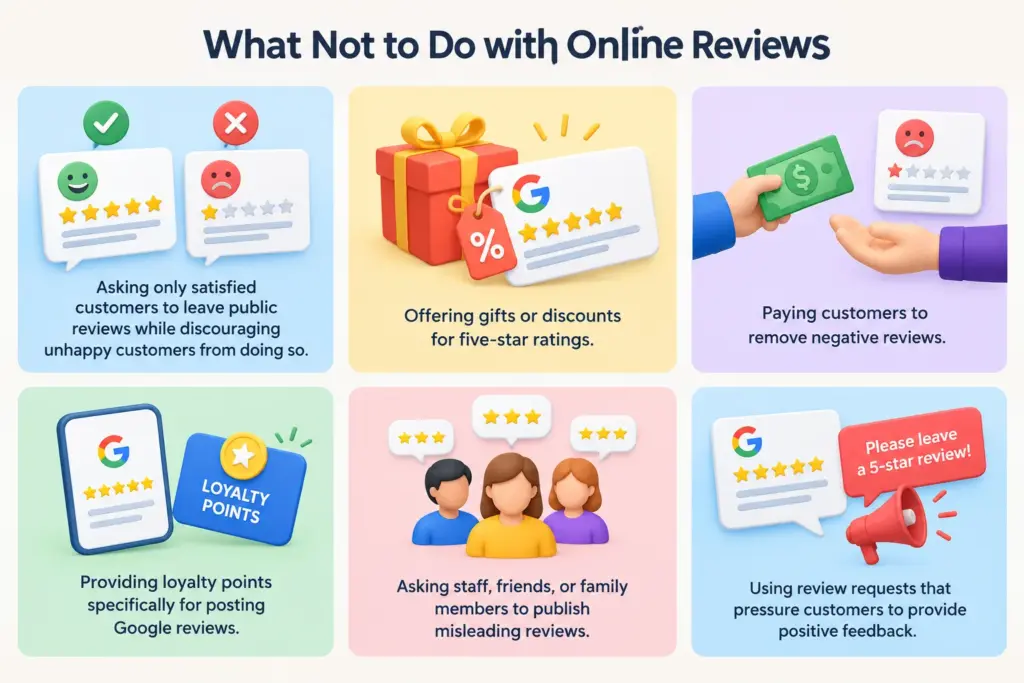 Online Review Mistakes Infographic